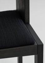 Vaarnii 016 Maasto Dining Armchair Upholstered Black เก้าอี้ไม้ pine สีดำ มีที่วางแขนและเบาะ