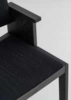 Vaarnii 016 Maasto Dining Armchair Upholstered Black เก้าอี้ไม้ pine สีดำ มีที่วางแขนและเบาะ