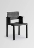 Vaarnii 016 Maasto Dining Armchair Black เก้าอี้ไม้ pine สีดำ มีที่วางแขน