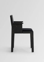 Vaarnii 016 Maasto Dining Armchair Upholstered Black เก้าอี้ไม้ pine สีดำ มีที่วางแขนและเบาะ