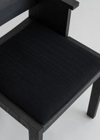 Vaarnii 016 Maasto Dining Armchair Upholstered Black เก้าอี้ไม้ pine สีดำ มีที่วางแขนและเบาะ