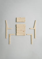 Vaarnii 016 Maasto Dining Chair เก้าอี้ไม้ pine โครงสร้างเรียบง่าย