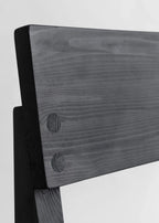 Vaarnii 001 Dining Chair Black เก้าอี้ไม้ pine สีดำ แสดงลายไม้ธรรมชาติ