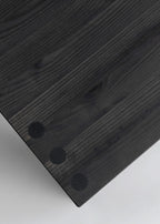Vaarnii 001 Dining Chair Black เก้าอี้ไม้ pine สีดำ แสดงลายไม้ธรรมชาติ