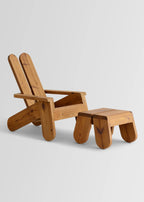 Vaarnii 015 Peace Outdoor Lounge Chair เก้าอี้ไม้ pine สำหรับใช้งานกลางแจ้ง พนักพิงสูง