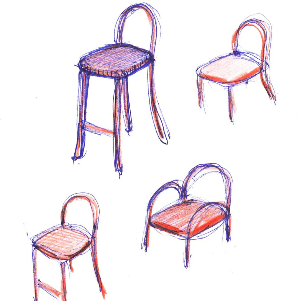 Made by Choice GOMA Bar Chair เก้าอี้ bar birch plywood พร้อมเบาะหนัง cognac leather ออกแบบโดย Thomas Sandell