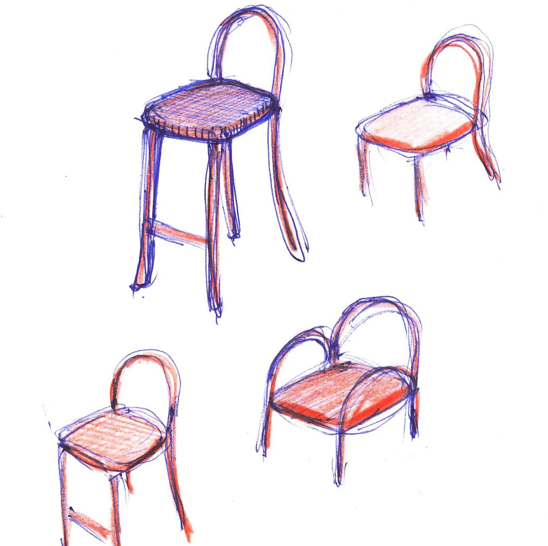 Made by Choice GOMA Bar Chair เก้าอี้ bar birch plywood พร้อมเบาะหนัง cognac leather ออกแบบโดย Thomas Sandell