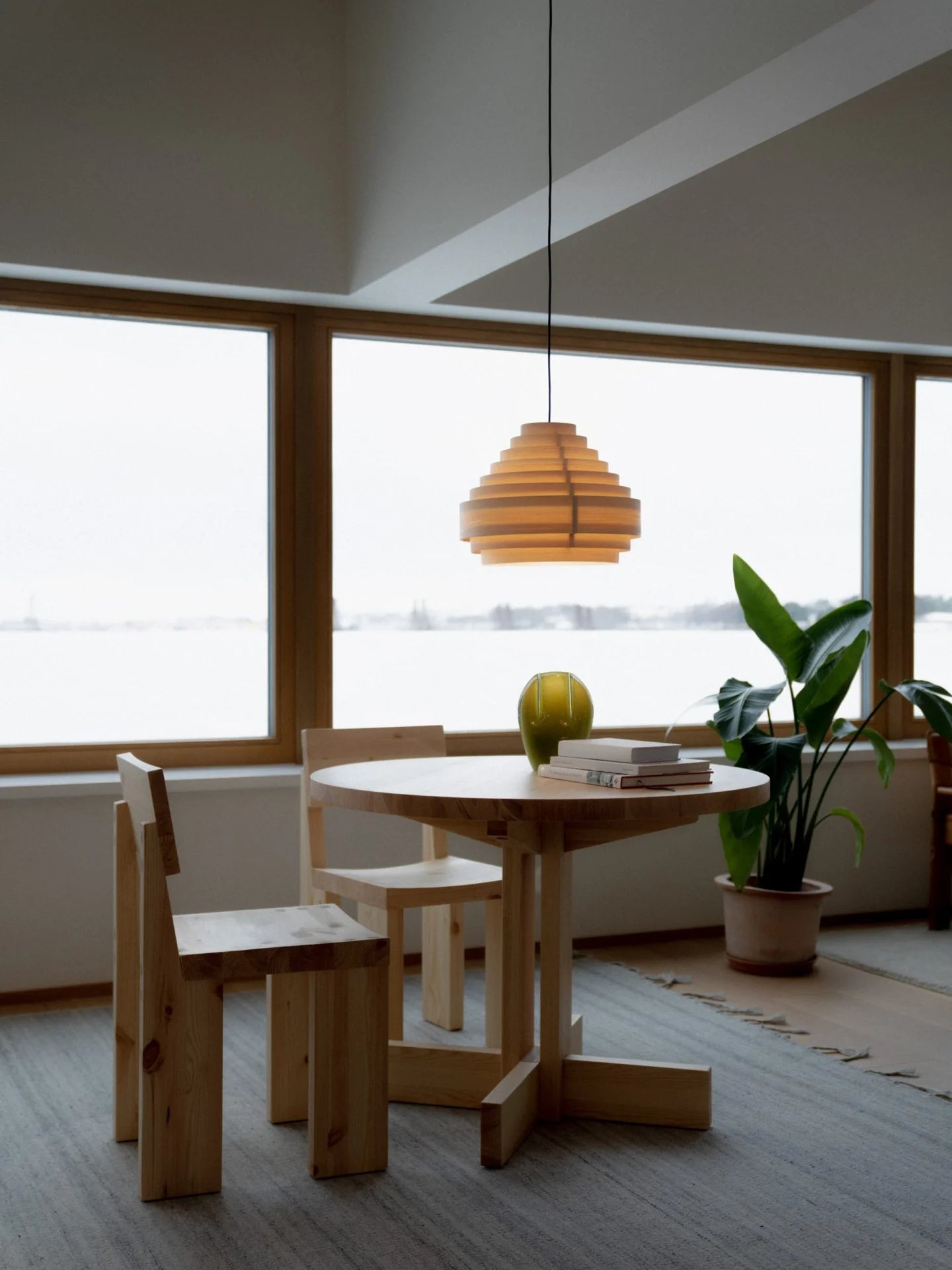Vaarnii 1001 Hans Pendant 38 โคมไฟแขวนไม้ pine veneer ทรงวงซ้อน