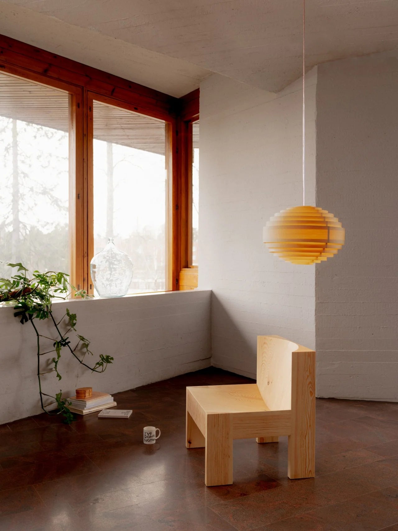 Vaarnii 1002 Hans Pendant 46 โคมไฟแขวนไม้ pine veneer ทรงวงซ้อน
