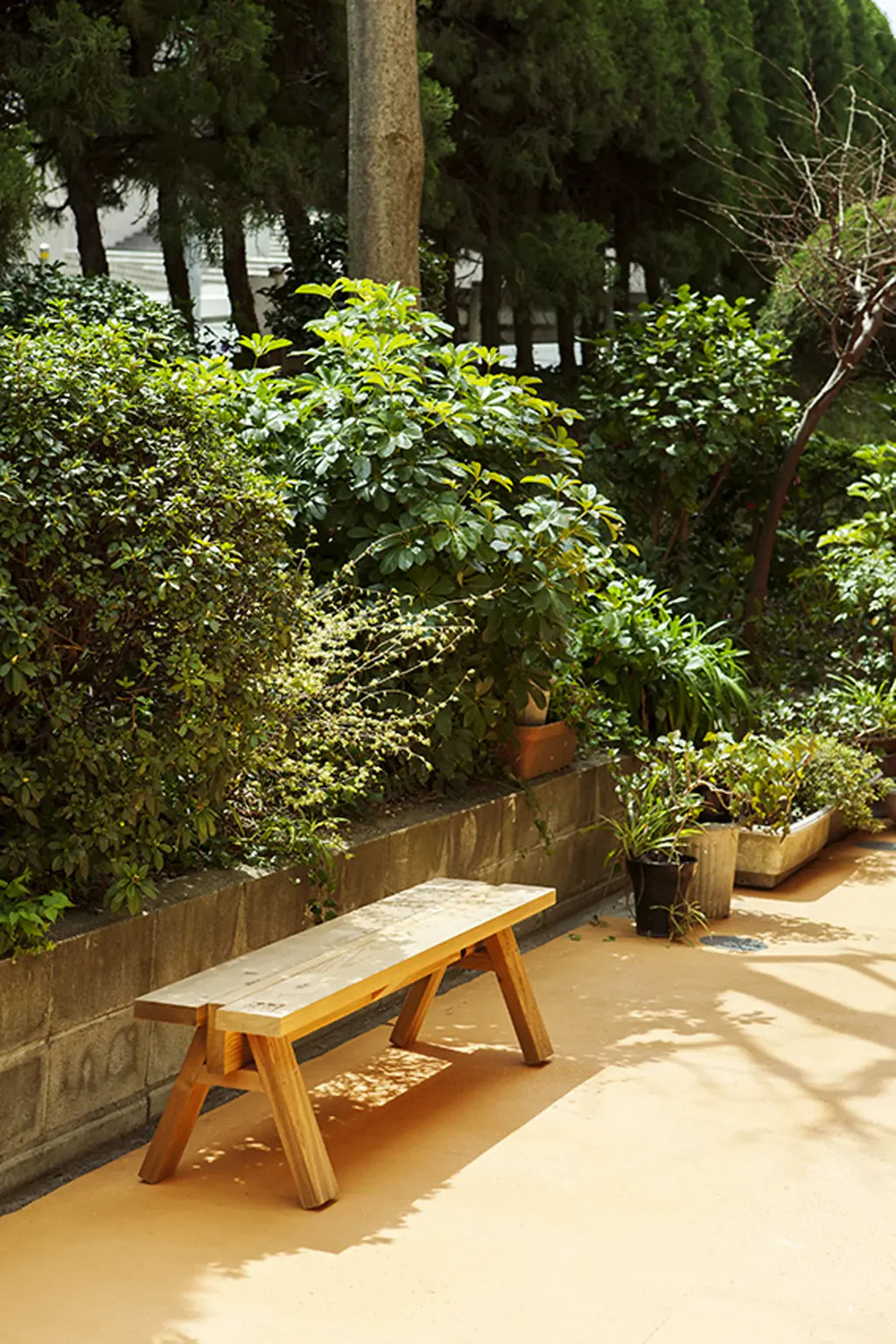 Ishinomaki Laboratory Ishinomaki Bench ม้านั่งไม้ยาวโครงสร้างเรียบ ออกแบบโดย Keiji Ashizawa
