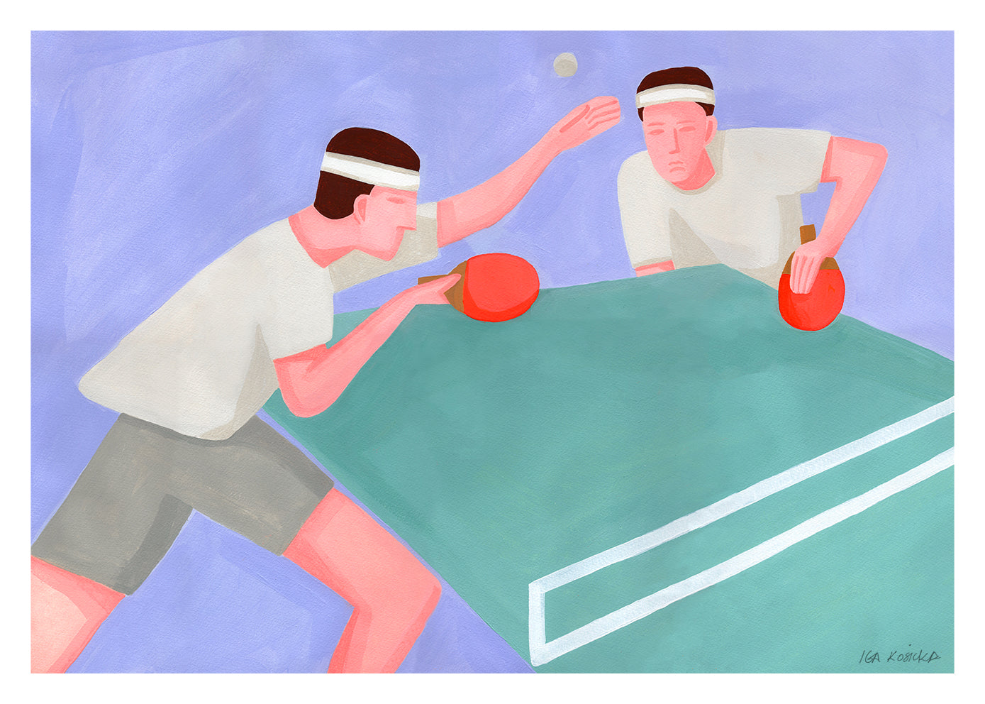 โปสเตอร์ Ping Pong by Iga Kosicka จาก The Poster Club สินค้าลิขสิทธิ์แท้นำเข้าโดย Old Pine Trees