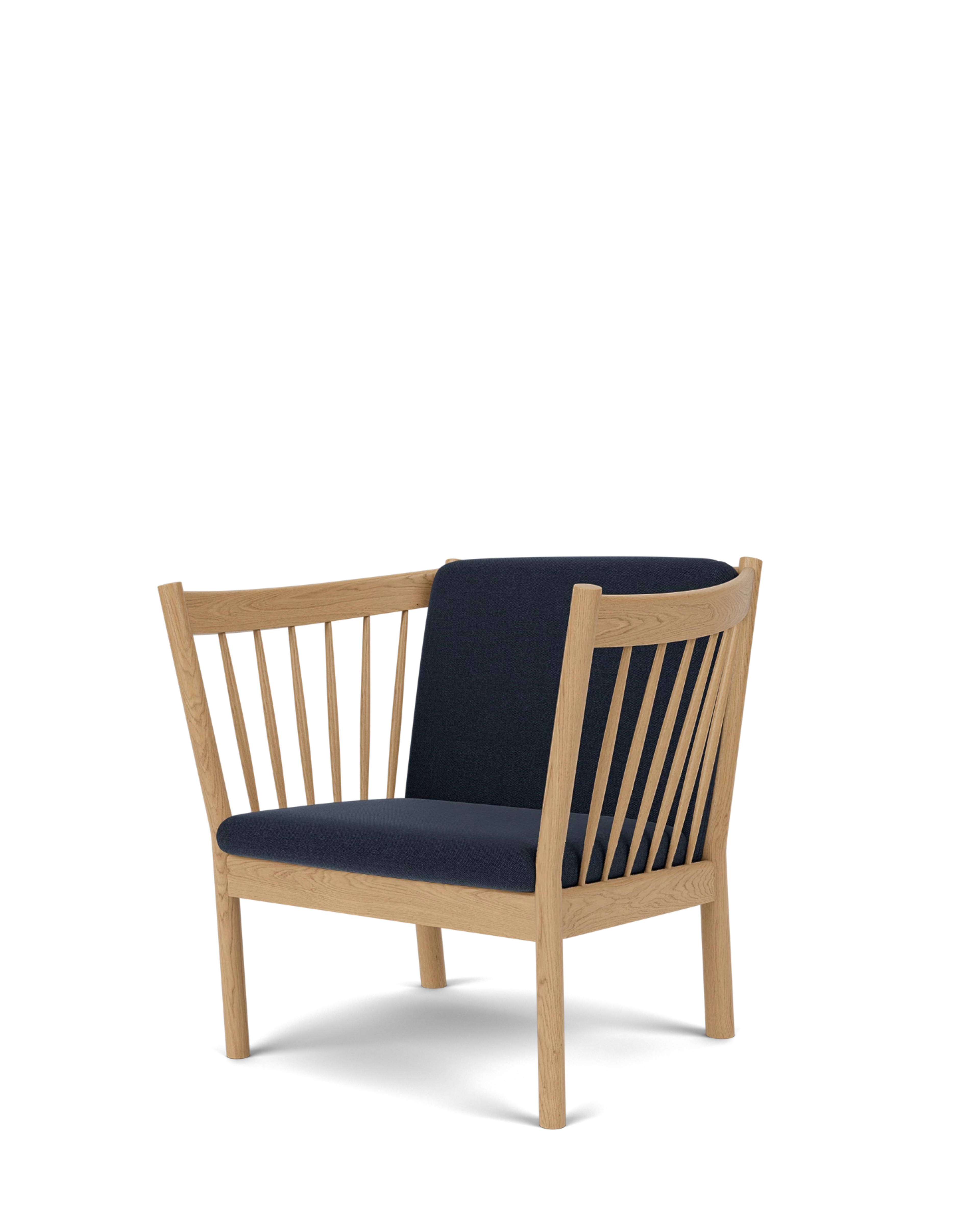 FDB Møbler J146 Armchair โดย Erik Ole Jørgensen โครงไม้โอ๊กเคลือบ lacquered พนักพิงแบบ spoke-back บุผ้าหรือหนัง ดีไซน์ปี 1978