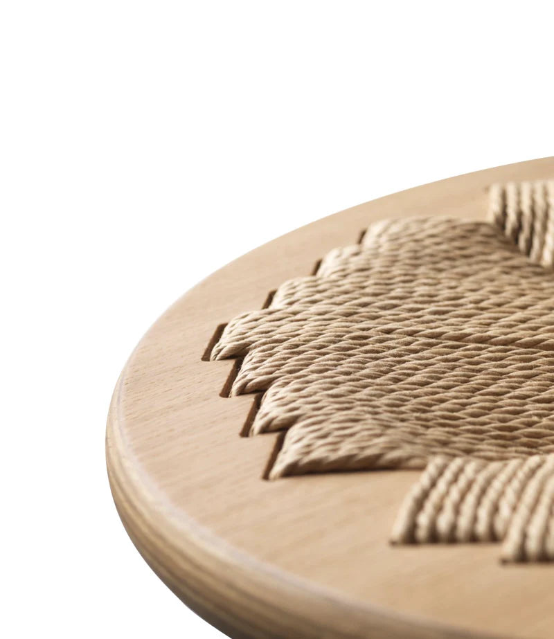 FDB Møbler J165 Stool เก้าอี้ไม้ oak ที่นั่ง papercord ออกแบบโดย Jørgen Bækmark