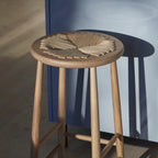 FDB Møbler J165 Stool เก้าอี้ไม้ oak ที่นั่ง papercord ออกแบบโดย Jørgen Bækmark
