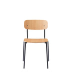 FDB Møbler J182 Holmen Chair เก้าอี้โครงเหล็กที่นั่ง oak veneer ออกแบบโดย Jakob Thau