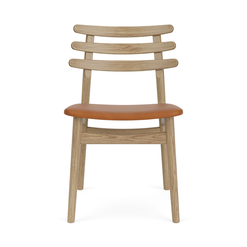 J48 Chair โดย Poul M. Volther (1951) จาก FDB Møbler ดีไซน์เรียบง่ายตามแนวฟังก์ชันนัลลิสม์เดนมาร์ก โครงไม้โอ๊คแข็งแรง พนักพิงโค้งเอกลักษณ์ รองรับสรีระได้ดี เหมาะใช้เป็นเก้าอี้ทานอาหารหรืออเนกประสงค์ภายในบ้าน