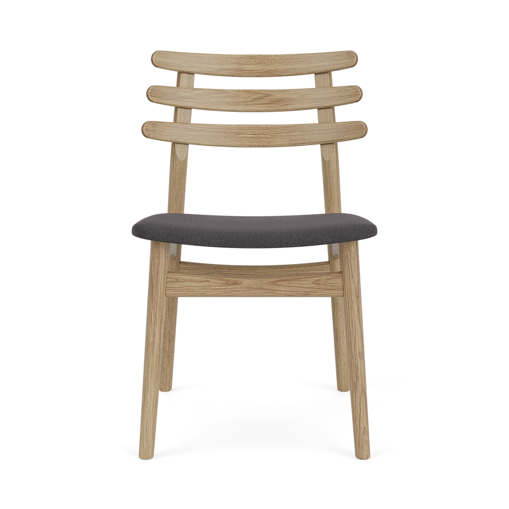 J48 Chair โดย Poul M. Volther (1951) จาก FDB Møbler ดีไซน์เรียบง่ายตามแนวฟังก์ชันนัลลิสม์เดนมาร์ก โครงไม้โอ๊คแข็งแรง พนักพิงโค้งเอกลักษณ์ รองรับสรีระได้ดี เหมาะใช้เป็นเก้าอี้ทานอาหารหรืออเนกประสงค์ภายในบ้าน