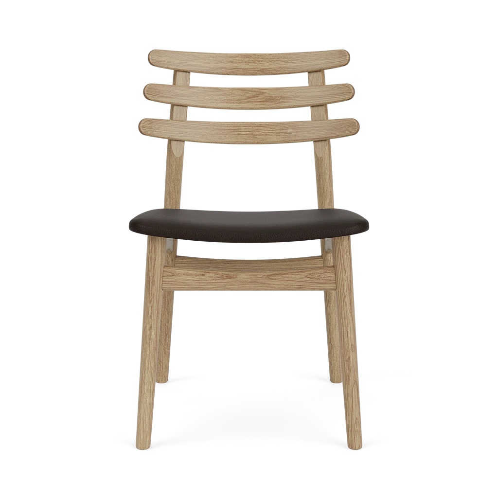 J48 Chair โดย Poul M. Volther (1951) จาก FDB Møbler ดีไซน์เรียบง่ายตามแนวฟังก์ชันนัลลิสม์เดนมาร์ก โครงไม้โอ๊คแข็งแรง พนักพิงโค้งเอกลักษณ์ รองรับสรีระได้ดี เหมาะใช้เป็นเก้าอี้ทานอาหารหรืออเนกประสงค์ภายในบ้าน