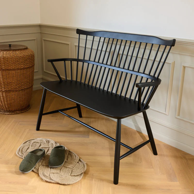 FDB Møbler J52D Bench ม้านั่งไม้ beech สี Jet Black ขนาด 106 ซม. ออกแบบโดย Børge Mogensen