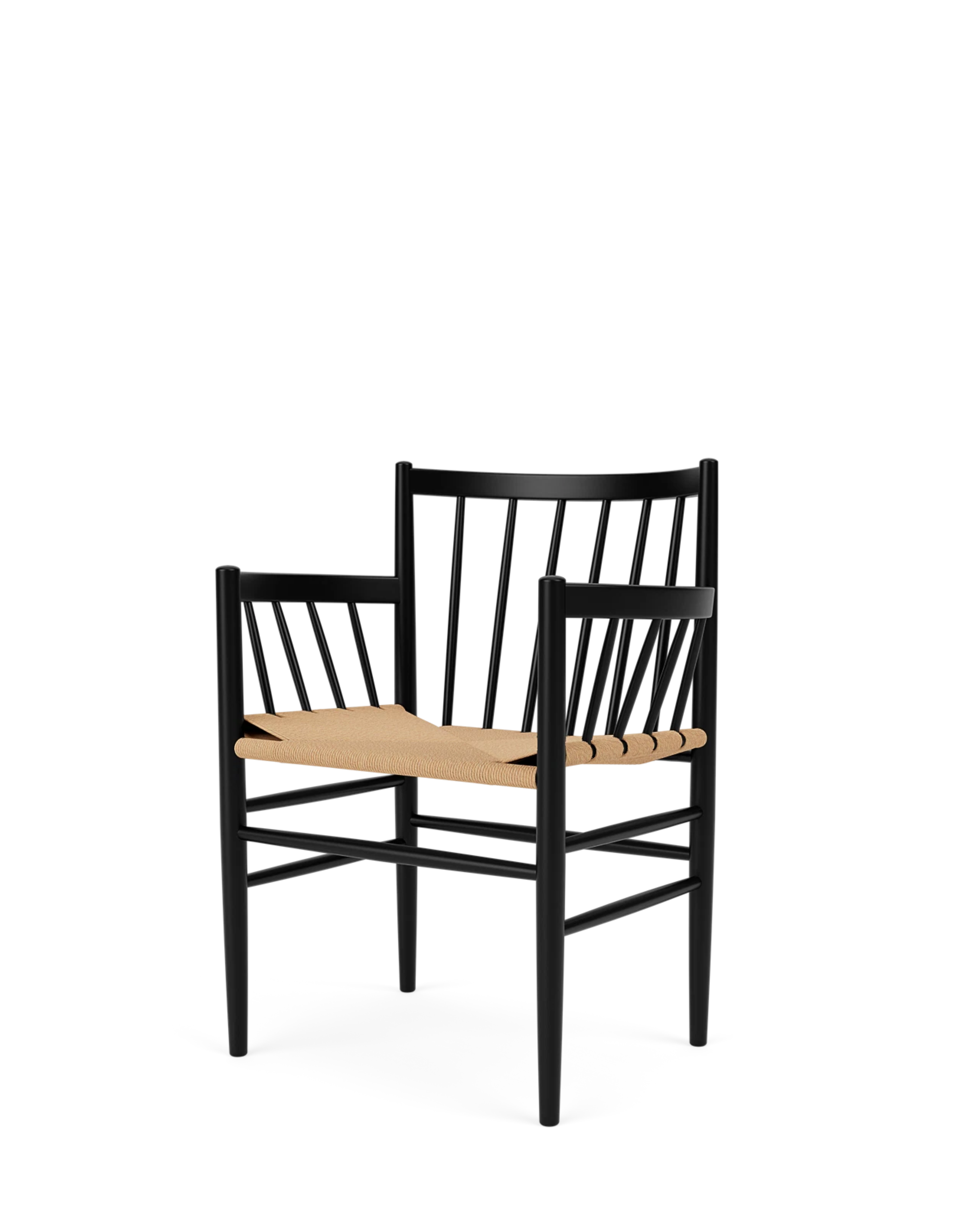 FDB Møbler J81 Chair โดย Jørgen Bækmark โครงไม้โอ๊ก ที่นั่งกระดาษถัก natural ดีไซน์คลาสสิกปี 1962