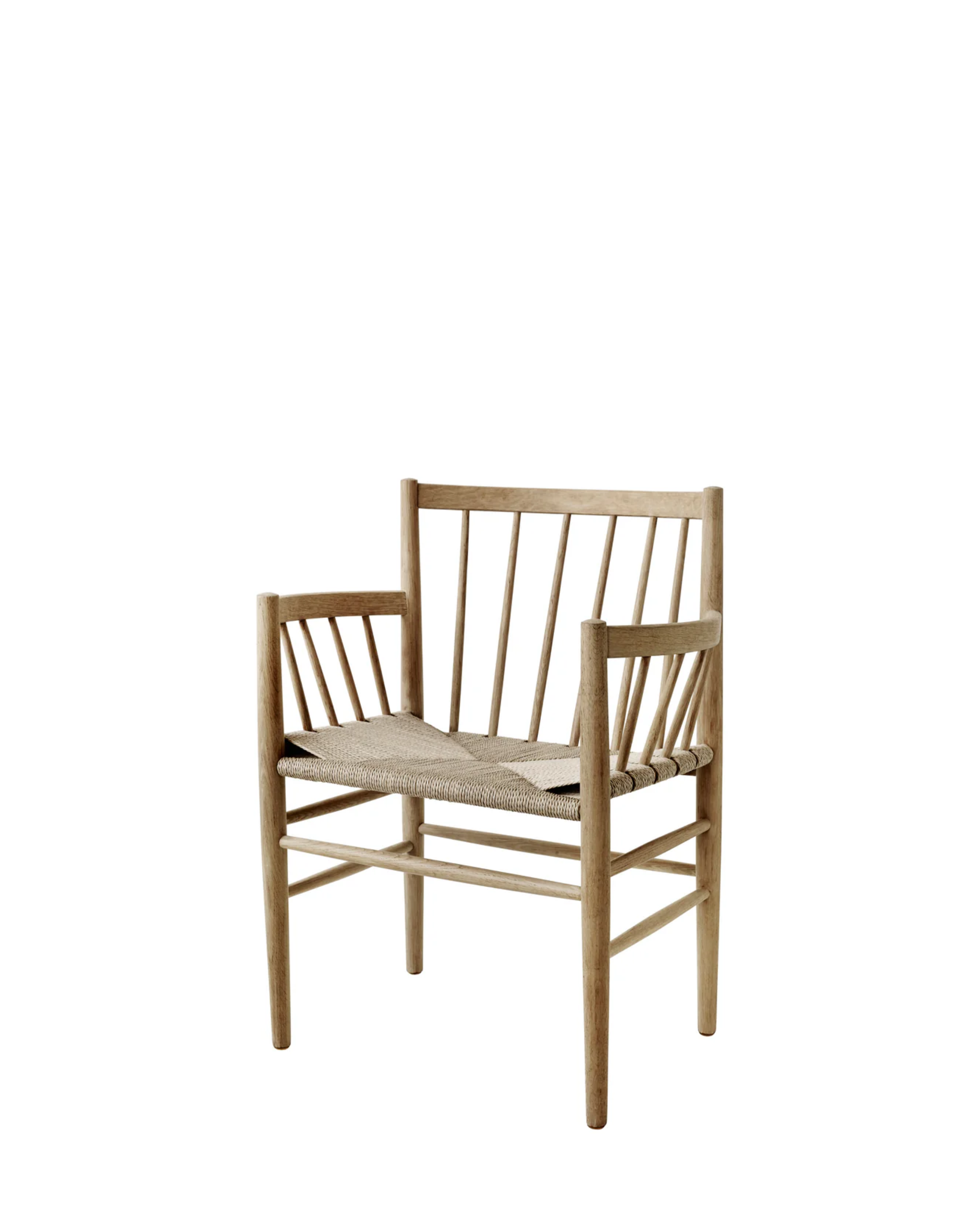 FDB Møbler J81 Chair โดย Jørgen Bækmark โครงไม้โอ๊ก ที่นั่งกระดาษถัก natural ดีไซน์คลาสสิกปี 1962