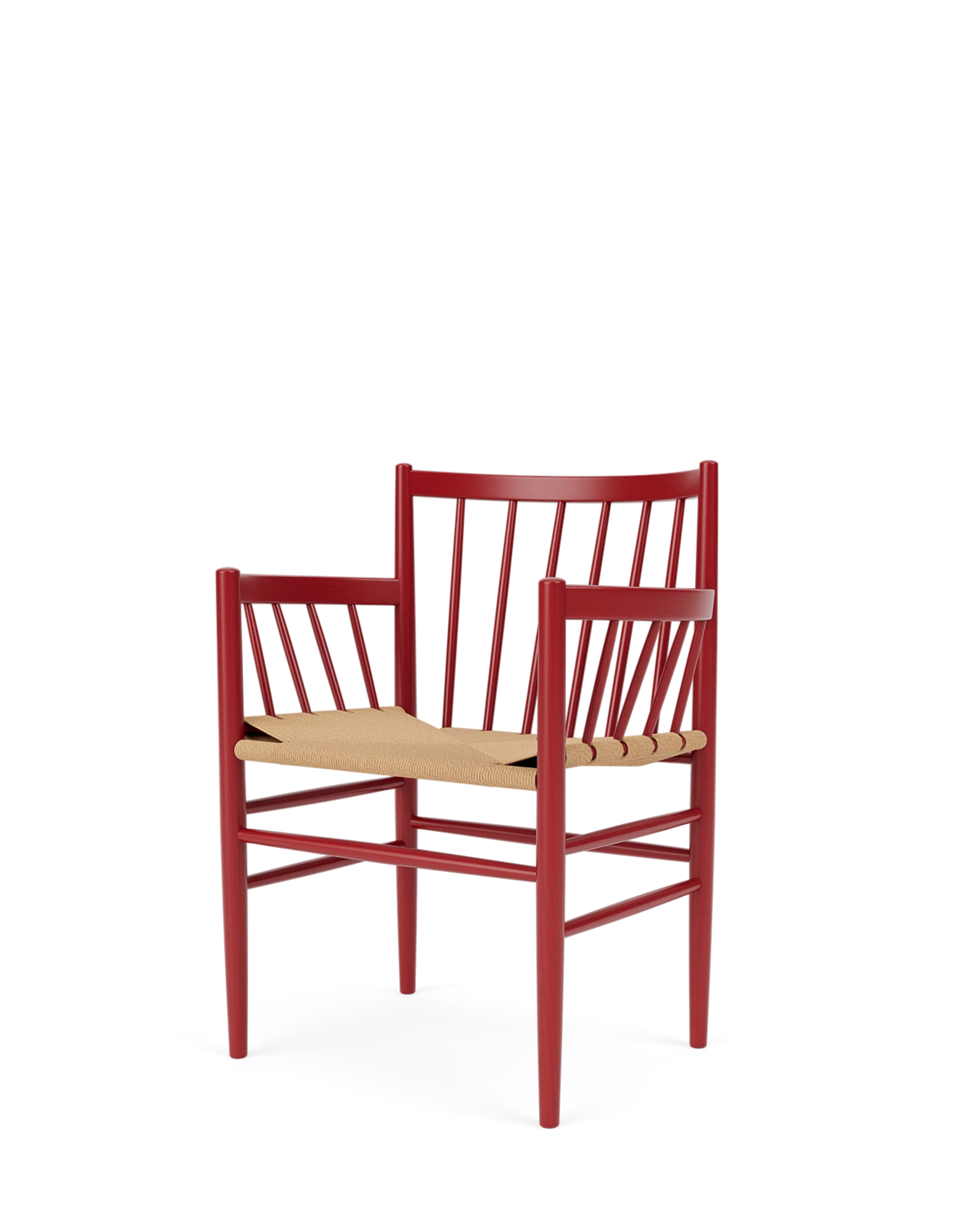 FDB Møbler J81 Chair โดย Jørgen Bækmark โครงไม้โอ๊ก ที่นั่งกระดาษถัก natural ดีไซน์คลาสสิกปี 1962