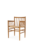 FDB Møbler J81 Chair โดย Jørgen Bækmark โครงไม้โอ๊ก ที่นั่งกระดาษถัก natural ดีไซน์คลาสสิกปี 1962