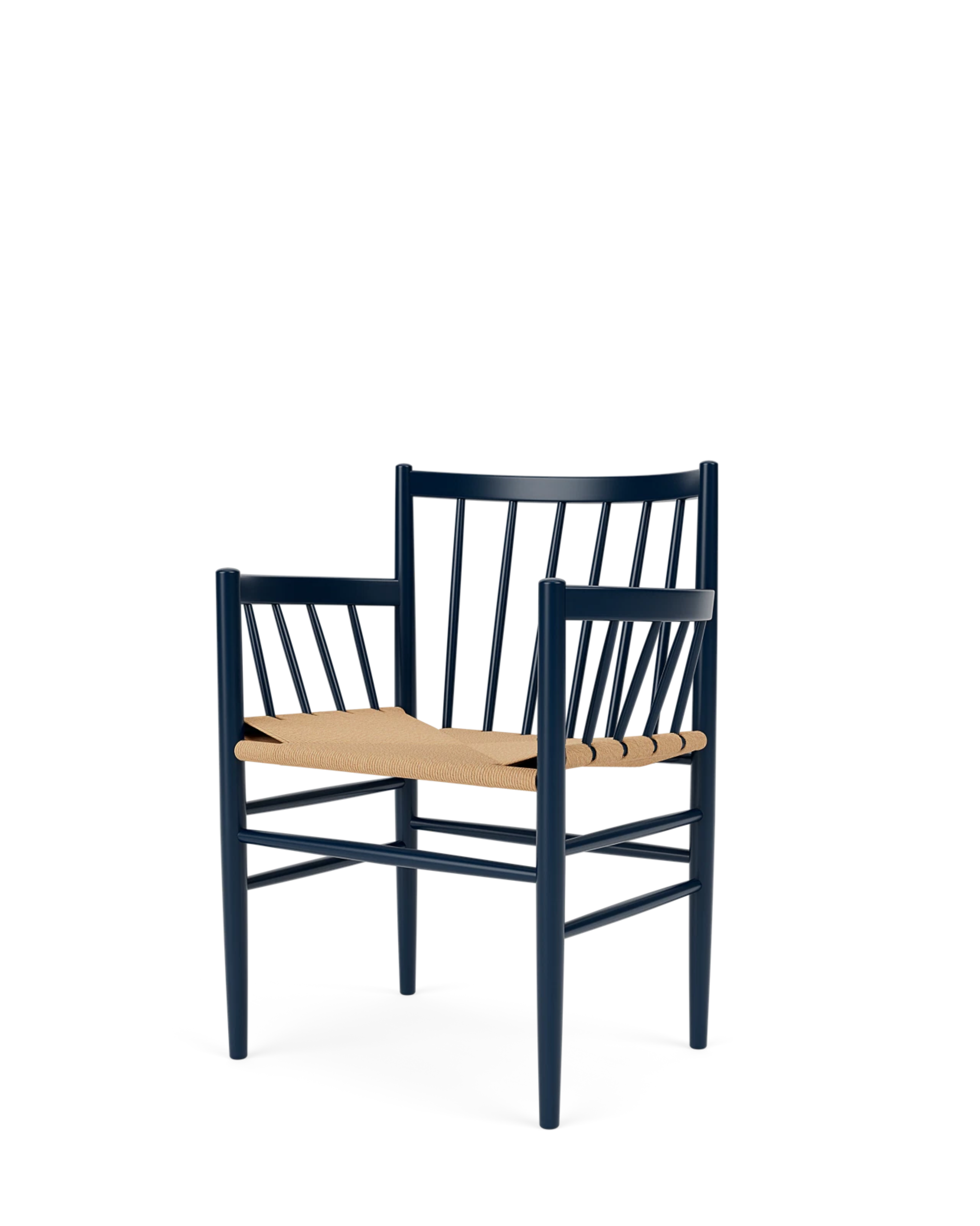 FDB Møbler J81 Chair โดย Jørgen Bækmark โครงไม้โอ๊ก ที่นั่งกระดาษถัก natural ดีไซน์คลาสสิกปี 1962