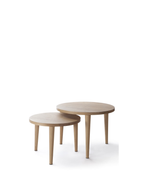 Nikari January Coffee Table โต๊ะกลม ash หรือ oak มีให้เลือกสองขนาด ออกแบบโดย Harri Koskinen