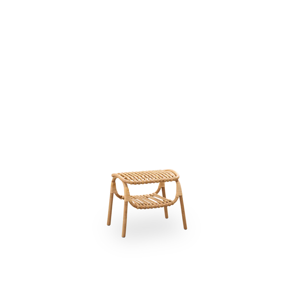 Sika Design Machiya Stool สตูลหวาย พร้อมชั้นวาง