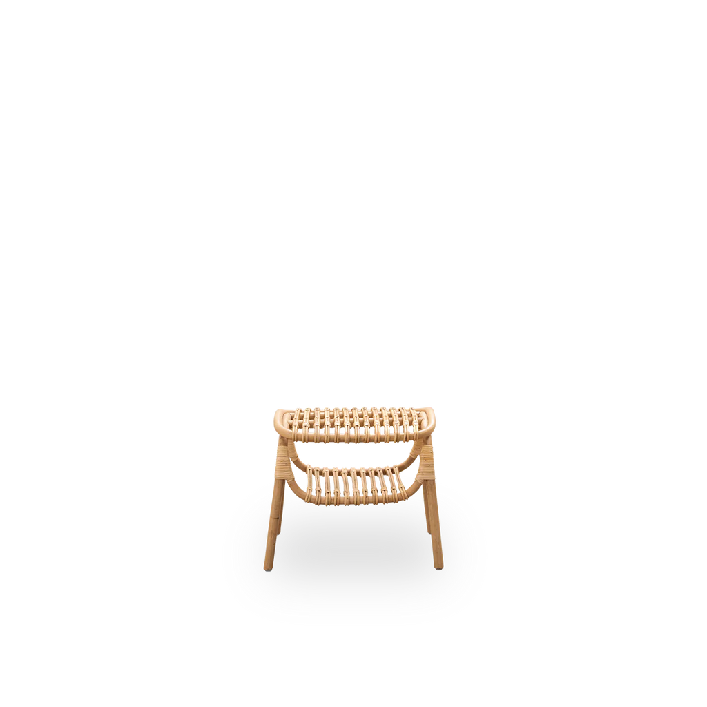 Sika Design Machiya Stool สตูลหวาย พร้อมชั้นวาง