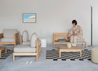 Karimoku New Standard Castor Lobby Sofa System ระบบโซฟาโมดูลาร์สำหรับพื้นที่สาธารณะ โครงไม้โอ๊คญี่ปุ่น ออกแบบโดย BIG-GAME