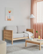 Karimoku New Standard Castor Lobby Sofa 2-Seater โซฟาไม้โอ๊คญี่ปุ่นดีไซน์มินิมอลโดย BIG-GAME