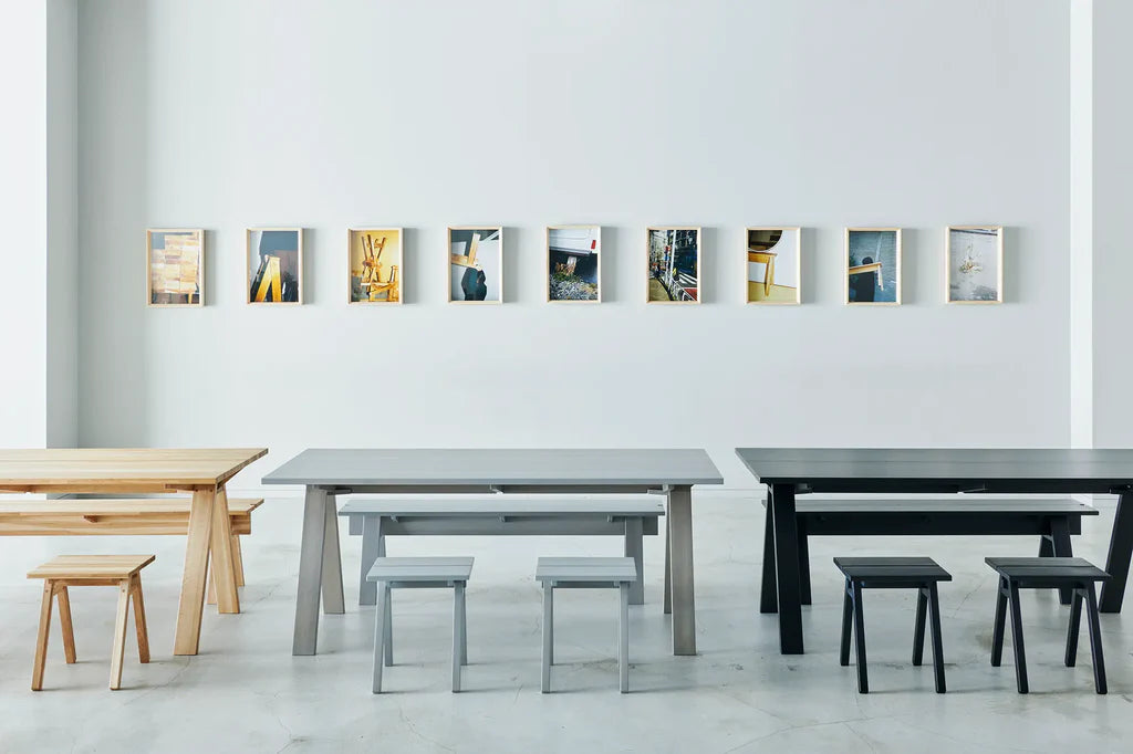 Ishinomaki Laboratory Kobo Table Maker Pack โต๊ะไม้โครงสร้างเรียบ พื้นผิวเคลือบ ออกแบบโดย Keiji Ashizawa
