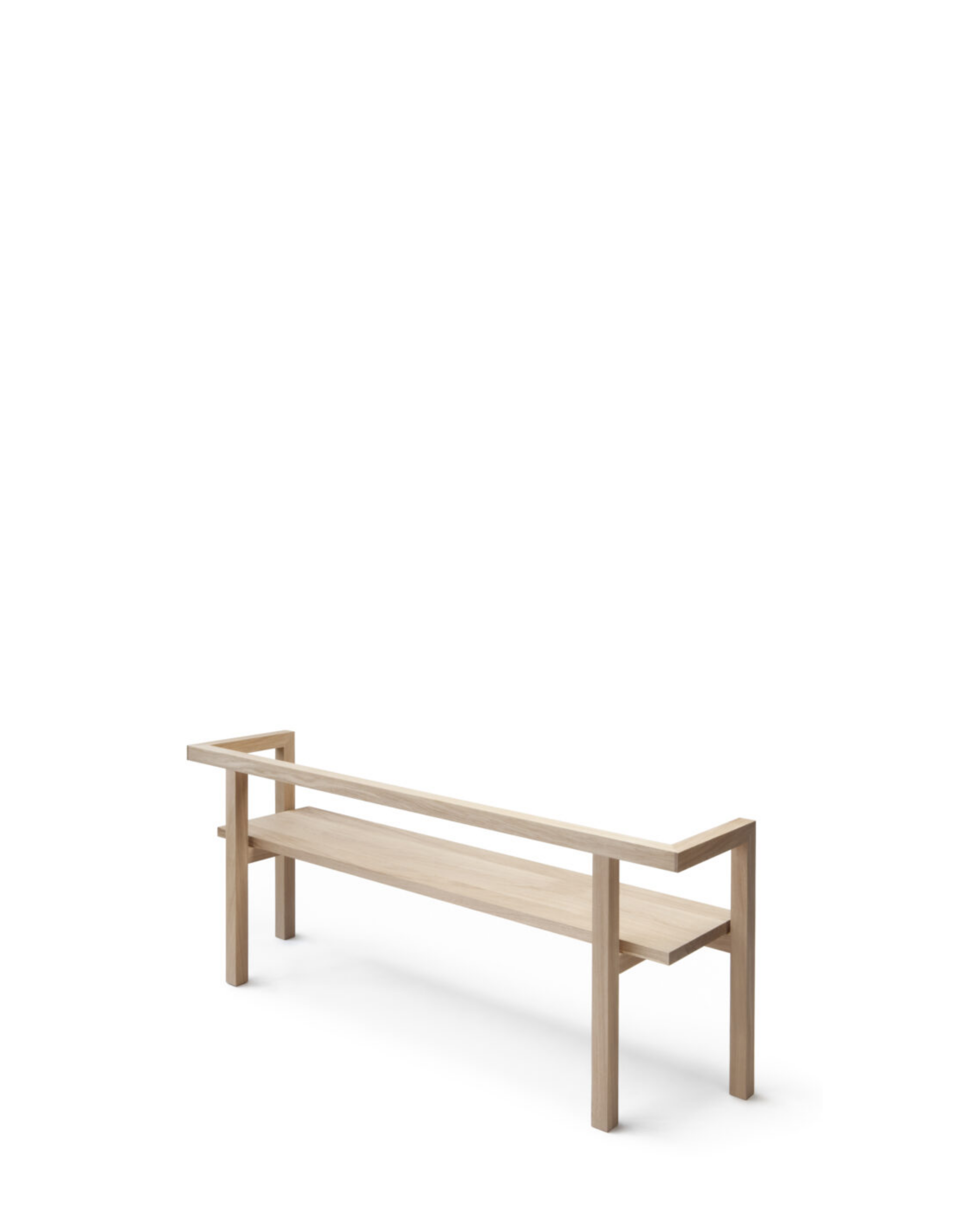 Nikari Konstruktio Bench ม้านั่ง birch, ash หรือ oak พร้อม option เบาะนั่ง ออกแบบโดย Kari Virtanen และ Johanna Gullichsen