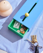 Areaware Cache Box by Kenyon Yeh, minimalist wooden box in warm, playful colors curated by Old Pine Trees for everyday spaces. กล่องเก็บของดีไซน์มินิมอลจาก Areaware ผลงานของ Kenyon Yeh สีสันเรียบแต่สนุก คัดสรรโดย Old Pine Trees