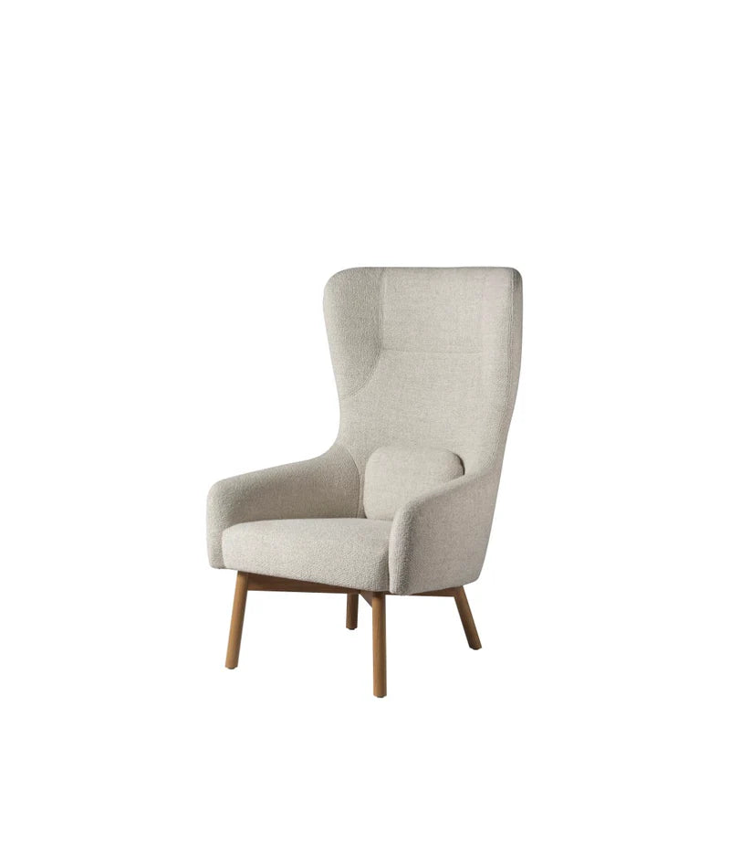 FDB Møbler L35 Gesja Wing Chair เก้าอี้วิงแชร์ไม้โอ๊คพร้อมเบาะผ้าดีไซน์สแกนดิเนเวียน ออกแบบโดย Foersom & Hiort-Lorenzen