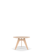 Nikari Lavitta Round Dining Table โต๊ะกลม oak พร้อมฐาน moulded plywood และขาเรียว ออกแบบโดย Timo Mikkonen และ Antti Rouhunkoski