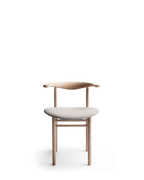 Nikari Linea RMT3 Dining Chair เก้าอี้ ash พร้อมพนักพิงโค้งและ upholstered seat ออกแบบโดย Rudi Merz