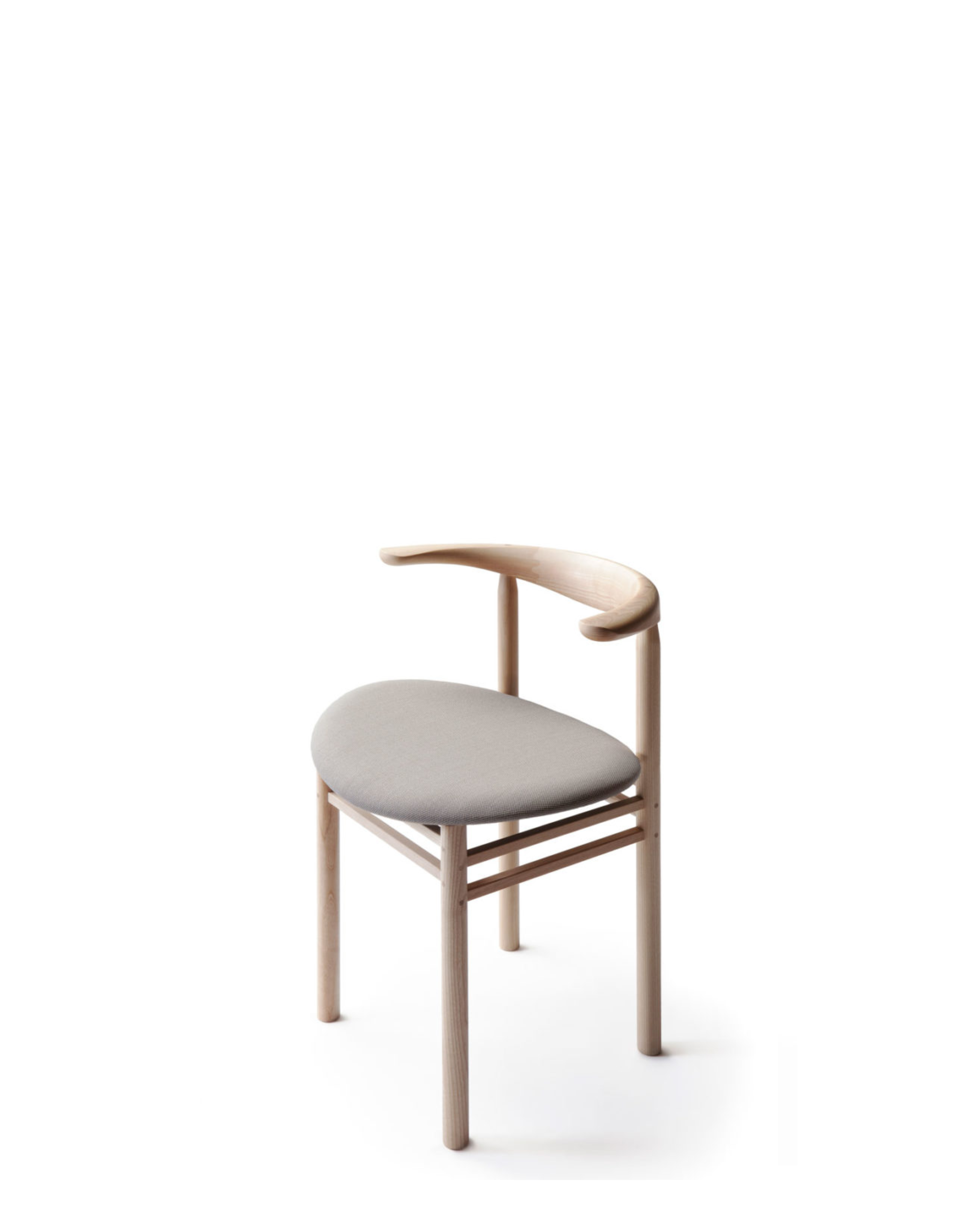 Nikari Linea RMT3 Dining Chair เก้าอี้ ash พร้อมพนักพิงโค้งและ upholstered seat ออกแบบโดย Rudi Merz