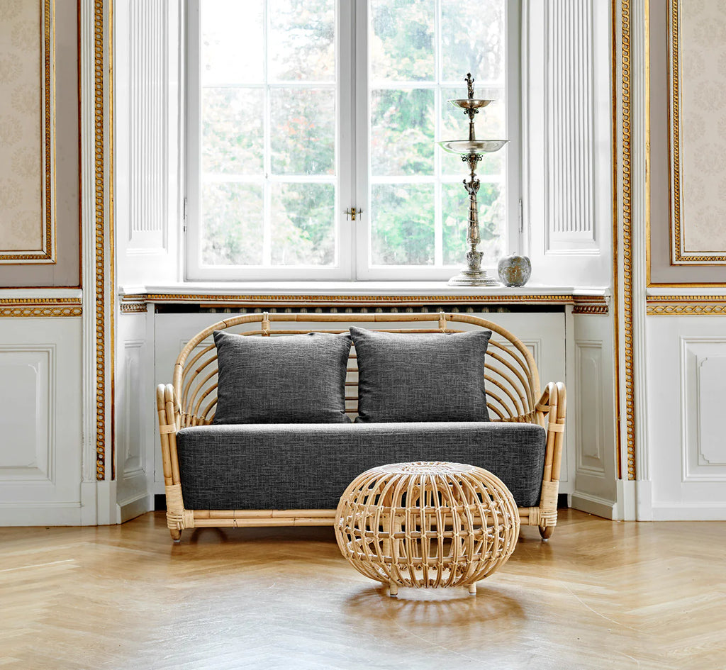 Sika Design Charlottenborg Sofa โซฟาหวาย 2 ที่นั่ง พร้อมเบาะผ้า