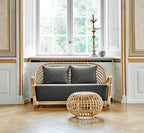 Sika Design Charlottenborg Sofa โซฟาหวาย 2 ที่นั่ง พร้อมเบาะผ้า