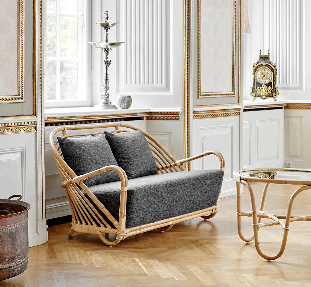 Sika Design Charlottenborg Sofa โซฟาหวาย 2 ที่นั่ง พร้อมเบาะผ้า