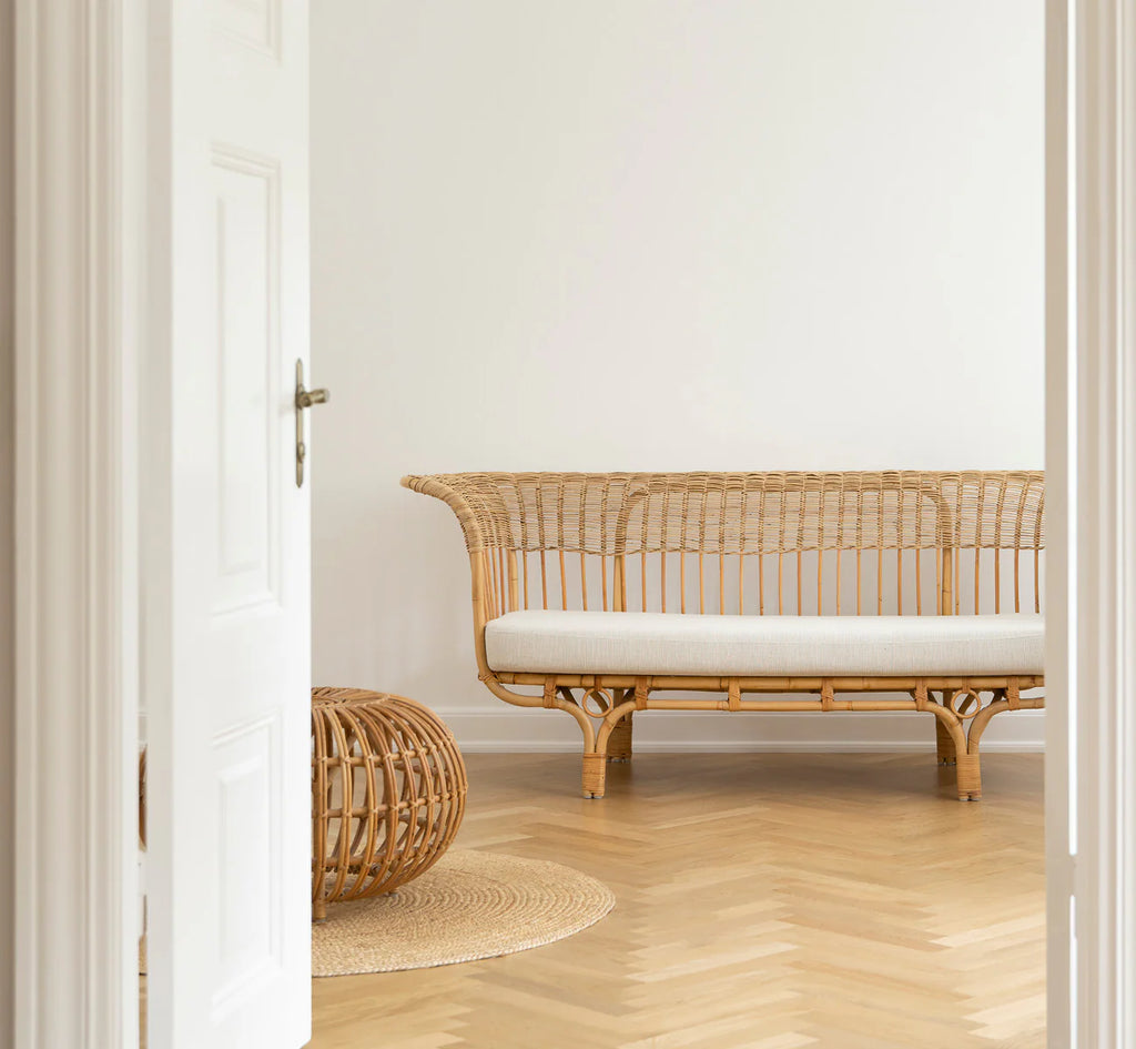 Sika Design Belladonna Sofa โซฟาหวาย พร้อมเบาะผ้า