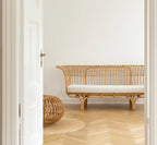 Sika Design Belladonna Sofa โซฟาหวาย พร้อมเบาะผ้า