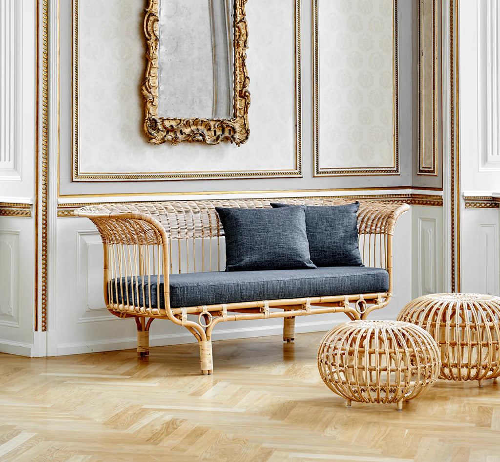 Sika Design Belladonna Sofa โซฟาหวาย พร้อมเบาะผ้า