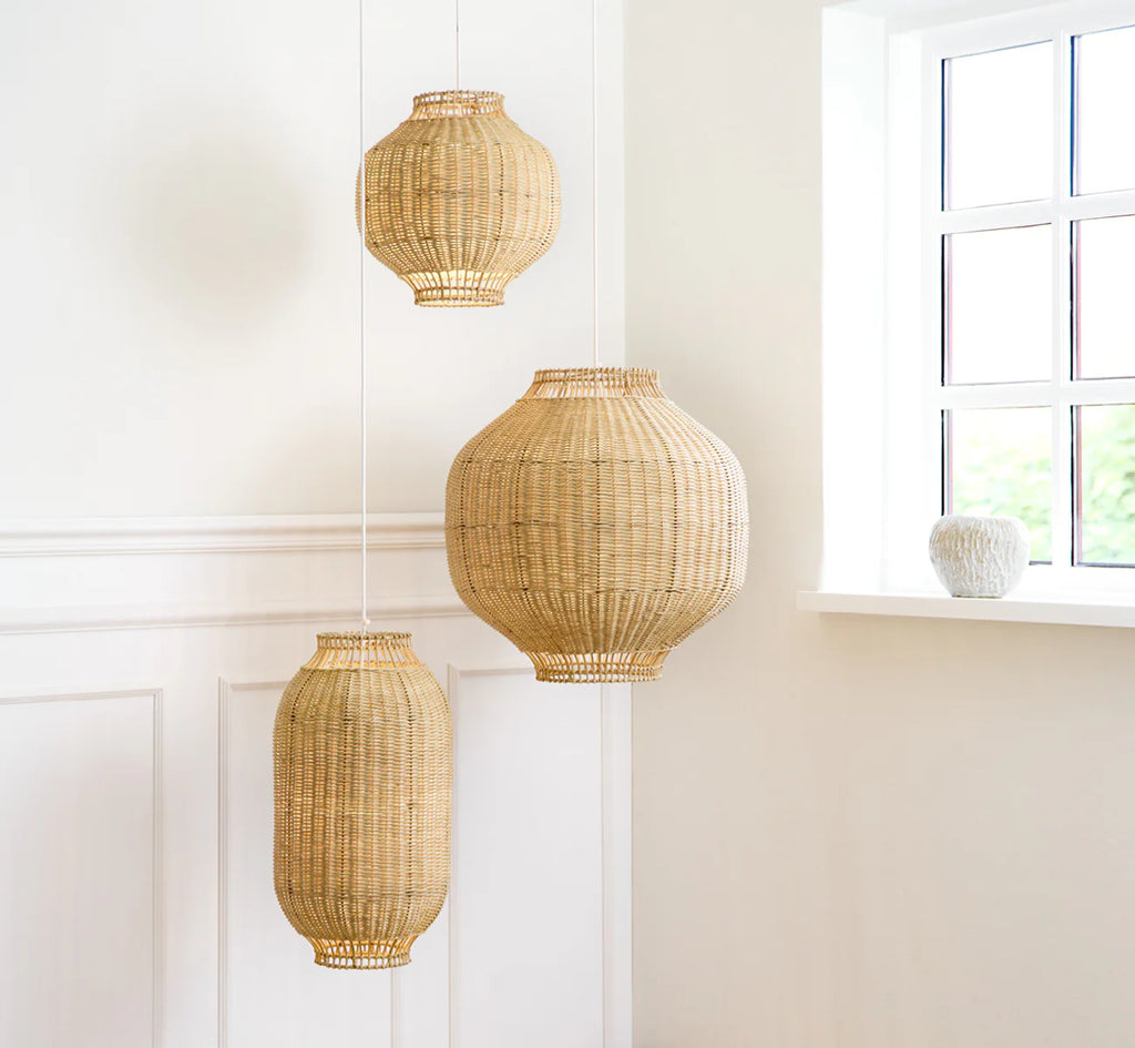 Sika Design Tomori Lampshade Kou Lampshade Tomos Lampshade โคมไฟแขวนหวาย โครงสร้าง rattan