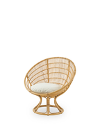 Sika Design Luna Lounge Chair เก้าอี้พักผ่อนหวาย พร้อมเบาะผ้า