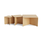 MAKE nordic CROSS Coffee Table โต๊ะกลางไม้โอ๊คดีไซน์โครงสร้างไขว้แบบมินิมอลสำหรับห้องนั่งเล่น ออกแบบโดย Esben Pilgaard Jørgensen