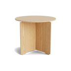 MAKE nordic CROSS Round Coffee Table โต๊ะกลางทรงกลมไม้โอ๊คดีไซน์มินิมอลโครงสร้างไขว้ ออกแบบโดย Esben Pilgaard Jørgensen